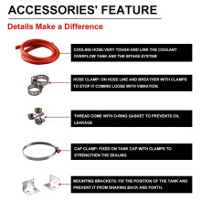 Universal 800ml Coolant Tank Coolant Expansion Tank Cooling Catch Bottle Overflow Reservoir Aluminum Car Styling