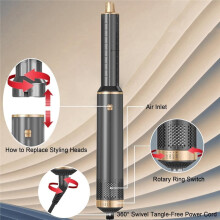 5 in 1 Hair Styler Curler & Hair Dryer Brush,Negative Ionic Air Styler Drying, Blow Dryer Brush EU Plug