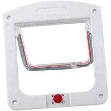 Porta Ajustável para Animais de Estimação, para Cães e Gatos, com Trava, Porta Interna de Plástico para Gatos, para Uso em Paredes e Janelas.