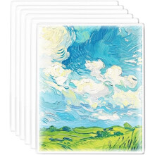 Lot de 6 Plaques D'Impression en Gel Réutilisables 5 X 7 Pouces, pour la Monotypie, le Scrapbooking, la Création de Cartes et les Loisirs Créatifs