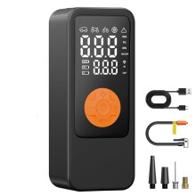 Compressore D'Aria per Gonfiaggio Pneumatici, Pompa D'Aria con Manometro Digitale, Gonfiatore per Pneumatici da 150 PSI con LED per Auto, Bici, Moto