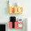 2 in 1 Wall-Mounted Mobile Phone Remote Control Storage Box Multifunctional Punch-Free Storage Rack Wall Debris 4pcs 2