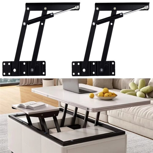 80N Hydraulic Coffee Table Rack with Movable Lifting Bracket and Adjustable Height