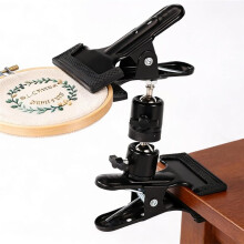 Metal Embroidery Hoop Holder,Adjustable 360 Rotated Clamp Hands-Free Needlepoint Support Accessories Supplies for DIY