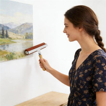 3 Maten Rubberen Brayerrollers, 6, 4 en 2 Inch, Zachte Drukbrayer met Houten Handvat, voor Stempelen, Behang en Tape