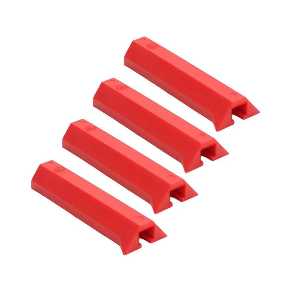 Multi-Function Track Clamp Cover For Woodworking, 4Pcs Set Quick Clamp Rubber Sleeve Red 4711310634811