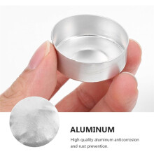 100 St. Aluminiumljuskoppar med Veke: Runda Tomma Ljusbehållare för Gör-det-Själv-Ljustillverkning, Bröllopsdekorationer