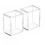 2Pack Acrylic Magnetic Case with Magnetic Lid Clear Display Box Protector Acrylic Storage Container 2