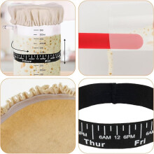 7pcs Replacement Set for Sourdough Jar,Sourdough Kit with Cloth Cap Silicone Spatula Date Band for Bread Baking Supplies
