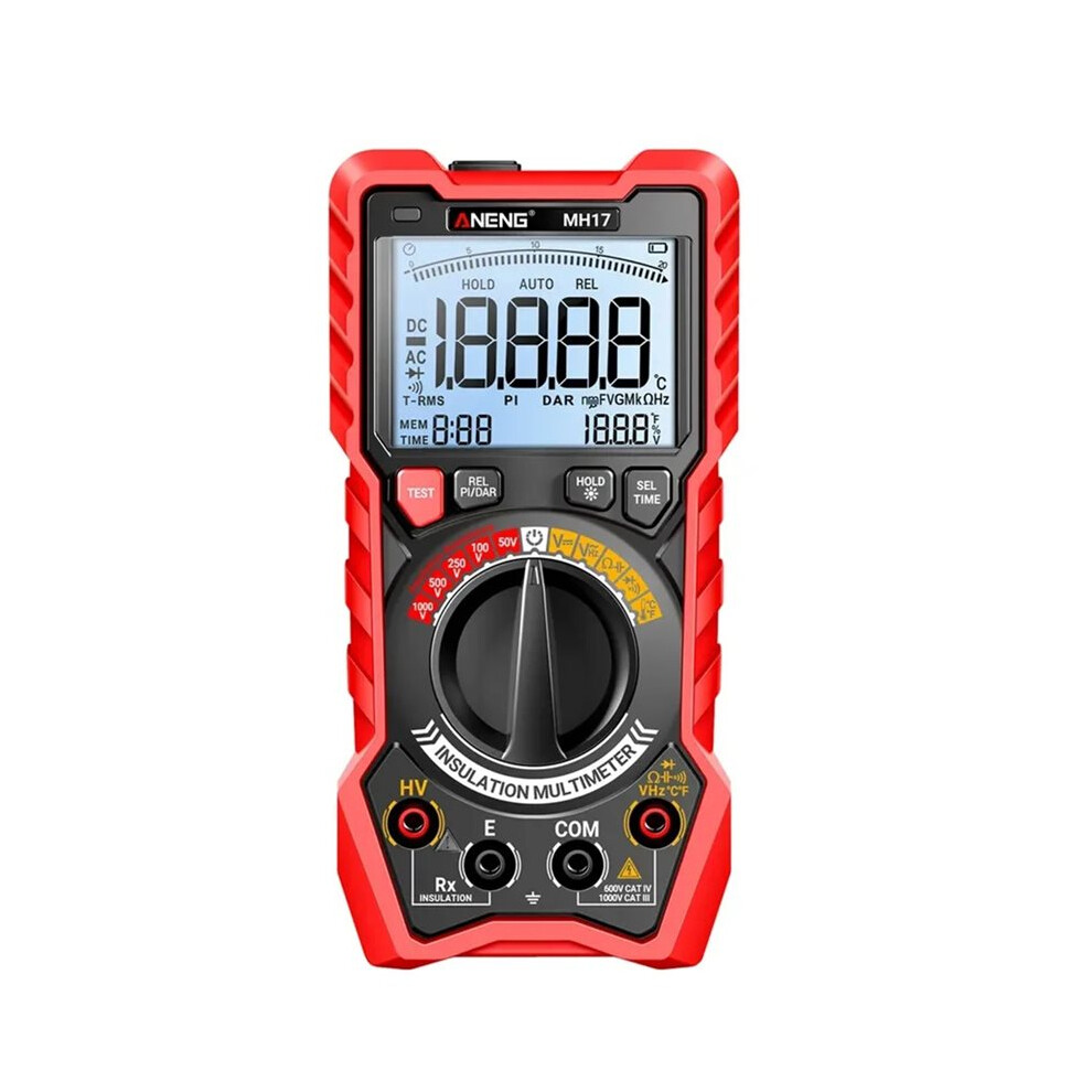 Aneng Rechargeable Digital Multimeter Mh17 With True Rms, Insulation Resistance, And Capacitance Testing 4714120390700