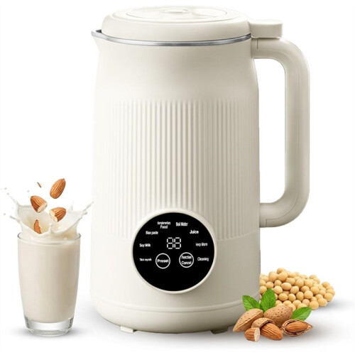 Nut Milk Maker Machine,40oz Soy Milk Maker with Self-Cleaning, Delay Start,Keep Warm,for Juice,Smoothie,Eu Plug