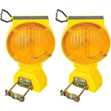 2pcs Solar Industrial Warning Lights,Waterproof Rechargeable Safety Warning Lights, for Road Construction and Emergency