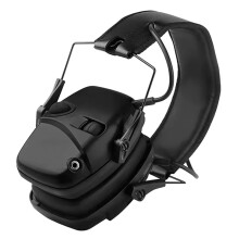 Tactical Shooting Earmuffs Electronic Impact Sound Amplification Anti-Noise Hearing Protection Headset Black