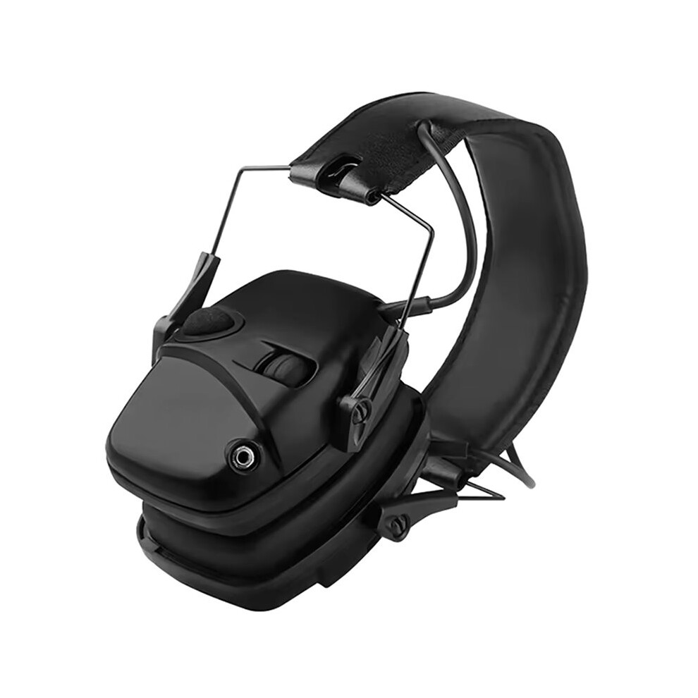 Tactical Shooting Earmuffs Electronic Impact Sound Amplification Anti-Noise Hearing Protection Headset Unisex Kids Black Saudism