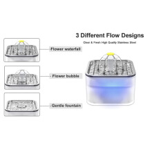 Automatischer Trinkbrunnen für Haustiere (3 L) mit Leiser Pumpe, LED-Beleuchtung und 3 Modi für Katzen und Hunde, EU-Stecker