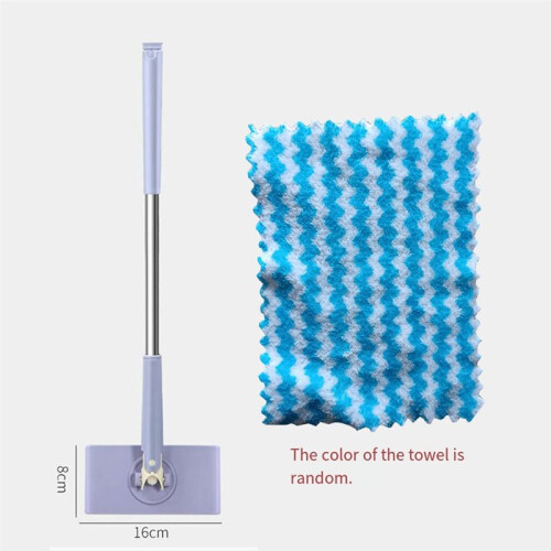Snap Grip  Mop with Convenient Cloth Changing, Retractable Dust Cleaner Flat Mop with Locking  & 10 Rags 1