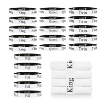 20 Bandes Étiqueteuses pour Draps, Étiquettes de Taille pour le Rangement et L'Organisation Du Linge de Lit