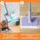Snap Grip  Mop with Convenient Cloth Changing, Retractable Dust Cleaner Flat Mop with Locking  & 10 Rags 3