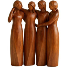 Statua In Resina con 4 Statuette 'Amicizia Delle Sorelle - Decorazione per La Statua 'Amicizia In Resina per il Compleanno di un'Amica da