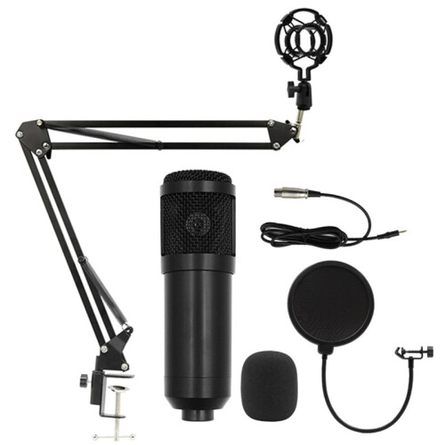 BM800 Studio Recording Microphone Kit Music Condenser Mic for Pc Streaming, Broadcasting,Podcasting, Singing, Home