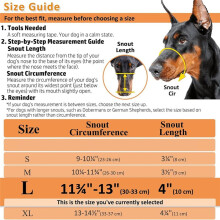 Dog Muzzle, Basket Muzzle for Biting, Chewing and Scavenging, Humane Cage Mouth Cover S