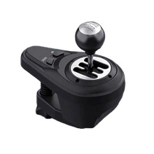 Driving Shifter: 6+1 H-Pattern, 2 Button Push-Down Reverse Gear, Plug- for PC & Multi-Device Racing Steering Wheels