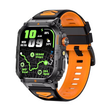 New Military Smartwatch with LED Flashlight for Men Heart Rate Call Waterproof Outdoor GPS Sports Watch B