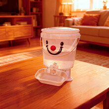 (Red) Pet Automatic Water Fountain | 5.0-9.99L Capacity, No Batteries or Plug Required, Ergonomic Design