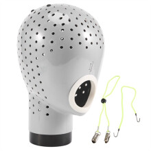 Wig Dryer with Clamp Holder Mannequin for Hair Drying Anti Melt Plastic Manikin Gray
