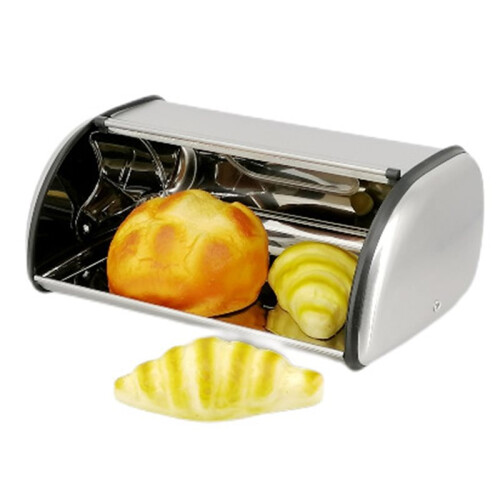 Bread Bin Bread Box Bread Holder Storage Container with Small Window for Kitchen Countertop Iron Bread Bin Bread Storage 2