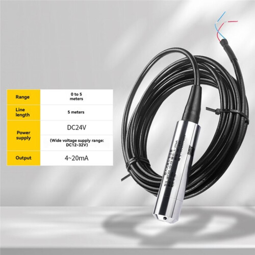 Pressure Transducer 4-20mA Liquid Level Sensor Transmitter Water Tank Pressure Hydrostatic Level Sensor 5/10m 5m 1