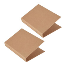 2 StüCk NachfüLlbare A5-RingbüCher, A5-Kraftpapier-Ordnerablage mit 2 Ringen zum HinzufüGen Loser BläTter, A5-Kraftpapier-Ordner