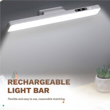 Barre Lumineuse Rechargeable 5 Couleurs, Intensité Variable, Éclairage Miroir, Plafonnier de Cuisine Rechargeable avec Télécommande