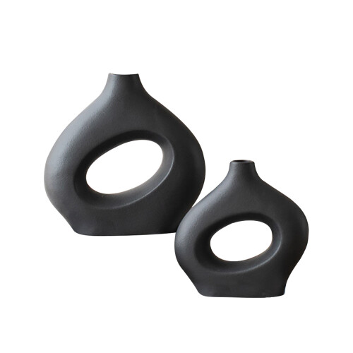 Ceramic Vase Set2-Pack – Black or White