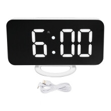 Digital Mirror Clock with LED Display and Snooze Function