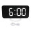 Digital Mirror Clock with LED Display and USB Charging Ports 1
