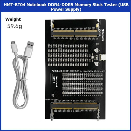 Upgraded Laptop DDR4/DDR5 Dual-Use Memory Module Testing Tool, Computer Memory Module Repair Tool with LED Tester