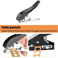 Hole Punch 5/16 Inch-8mm Single Hole Hole Punch, Heavy Duty Hole Punch Single, Portable Handheld Long Hole Hole Punch
