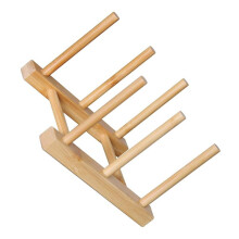 Kitchen Organizer Pot Lid Holder Bamboo Storage Rack Multifunctional Dish Plate Pan Cutting Board Stand Bookshelf