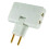 6X Rotate EU Plug Converter 3 in 1 Rotatable Outlet Extender 180 Degree Extension Plug Multi Plug,White 3