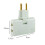 6X Rotate EU Plug Converter 3 in 1 Rotatable Outlet Extender 180 Degree Extension Plug Multi Plug,White 4