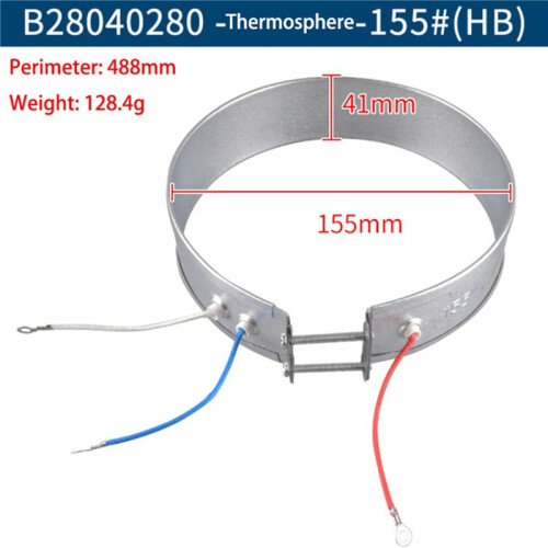 2X Thin Band Heater Elements for Household Electrical Appliances Kettle Heating Ring 155mm 2