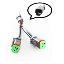 20X Y Type Leads Deutsch DT DTP 2 Pin Socket Adapter for LED Pod Work Light Retrofit Connectors Wiring Harness