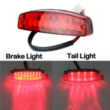 4X ATV 12 V 3 Fils Frein Feu Stop Licence Feu ArrièRe Rouge pour ATV Hors Route Moto Signal Lampe Accessoires Voiture LumièRes