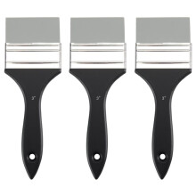3X Pincel Modelador de Cores de Silicone Pincel de Pintura de Silicone Plano e Firme, AcríLico FlexíVel e Ferramenta de Pintura À Base de ÁGua, 3