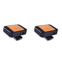 2X Autoheizung, 12 V, 200W, Tragbare Autoheizung, Scheibenheizung, Entfroster mit 360-Grad-Drehsockel