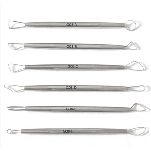 2 Set Polymer Clay Tools Pottery Ceramic Sculpting Tools Carving Ribbon Wire End Loop Clay Tools Set 2