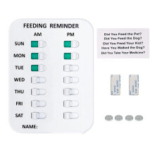 2X Rappel D'Alimentation pour Chien, Application Magnétique ou Adhésive Double Face, Rappel D'Alimentation des Animaux de Compagnie-2 Rangées