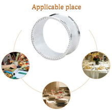 12-Piece Stainless Steel Napkin Delicate Napkin Buckle Suitable for Wedding Festivals and Events Silver