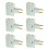 6X Rotate EU Plug Converter 3 in 1 Rotatable Outlet Extender 180 Degree Extension Plug Multi Plug,White 1
